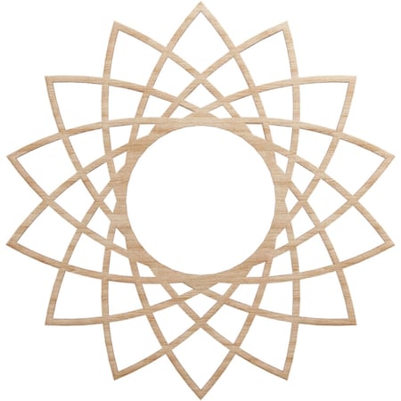 Ekena Millwork Eleanor Wood Fretwork Pierced Ceiling Medallion, Alder, 22"OD x 8 1/2"ID x 1/4"T CMWP22X22X0250EAAL